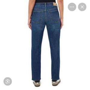 Seven7 Women's Straight Leg Jeans in Dark Blue Denim